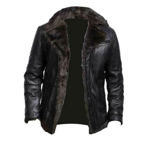 RAY'S WESTERN Leather Jacket Men Shearling Sheepskin