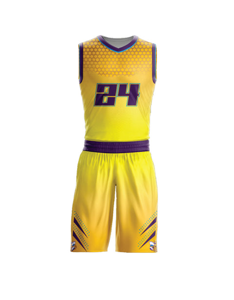 RAY'S Men's Basketball Uniform Set, Yellow and Green Jersey with Customise Number, Athletic Two-Piece Performance Kit