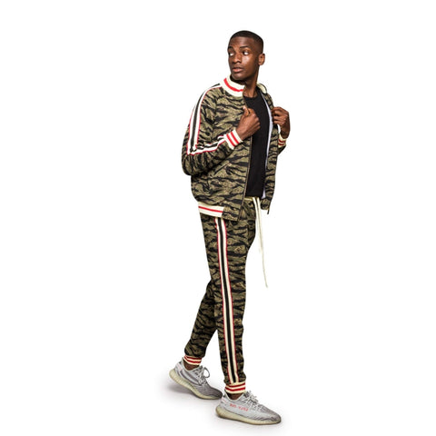 RAY'S Unisex Athletic Tracksuit Set,Cambo Pattern, 2-Piece Polyester, Long Sleeve with Side Zip Pockets, Athletic Regular Fit
