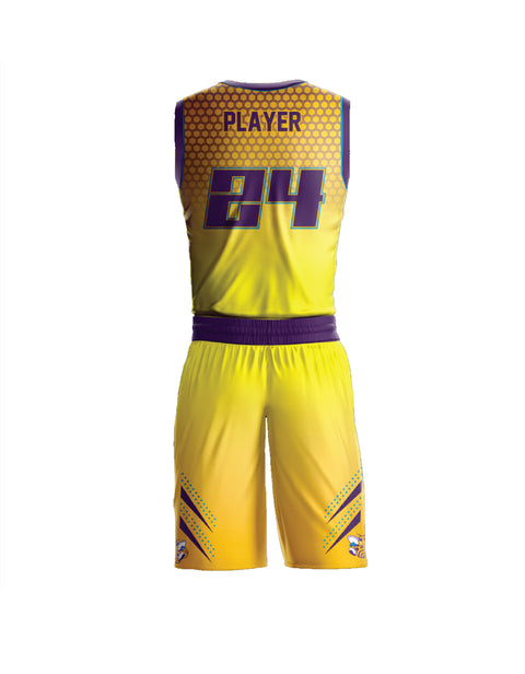 RAY'S Men's Basketball Uniform Set, Yellow and Green Jersey with Customise Number, Athletic Two-Piece Performance Kit