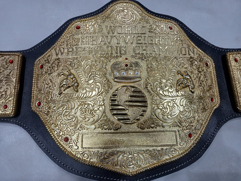 RAY'S FANDU BIG GOLD WORLD HEAVYWEIGHT CHAMPIONSHIP REPLICA BELT, ADULT SIZE