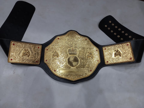 RAY'S FANDU BIG GOLD WORLD HEAVYWEIGHT CHAMPIONSHIP REPLICA BELT, ADULT SIZE
