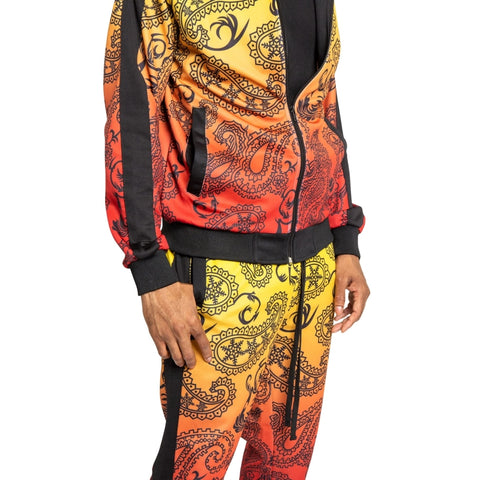 RAY'S Unisex Athletic Tracksuit Set,Cambo Pattern, 2-Piece Polyester, Long Sleeve with Side Zip Pockets, Athletic Regular Fit