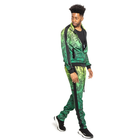 RAY'S Unisex Athletic Tracksuit Set,Cambo Pattern, 2-Piece Polyester, Long Sleeve with Side Zip Pockets, Athletic Regular Fit
