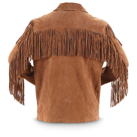 RAYS WESTREN SUEDE BROWN LEATHER JACKET LONG