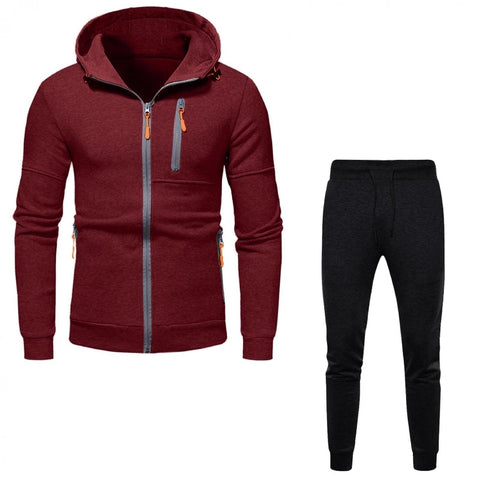 RAY'S Men's Tracksuit Sweatsuit Set Long Sleeve 2 Piece Hoodies Tracksuit Athletic Suit Sport Casual Fitness Jogging Outfits