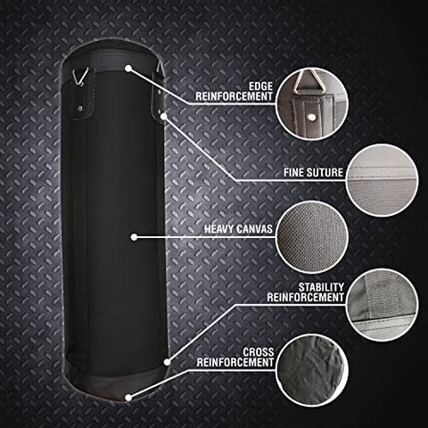 RAYS Heavy Punching Bag Black Genuine Leather UNFILLED Size 5 FEET