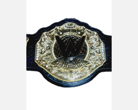 WWE 2023 BLACK STRAP WRESTLING CHAMPION REPLICA BELT ADULT SIZE