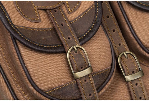 RAY'S-1 Canvas Trail Bag with Leather Accents for Western riding.