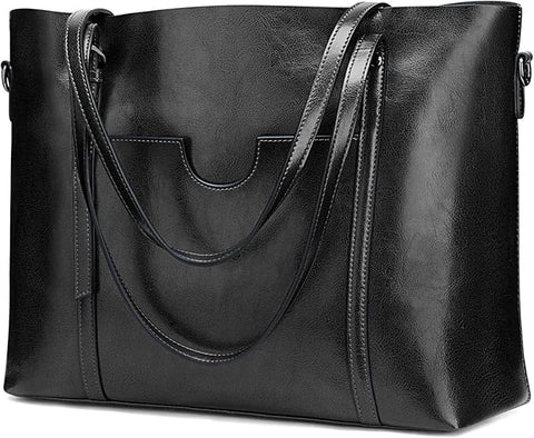 Ray's Large Capacity Cowhide Leather Shoulder Bag Purses Luxury Handbags for Women