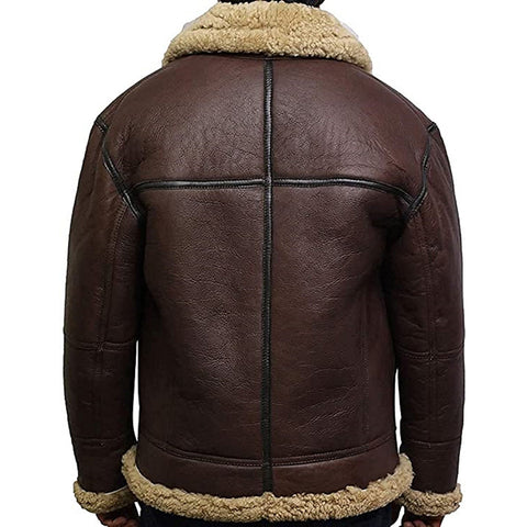 RAY'S WESTERN Leather Jacket Men Shearling Sheepskin