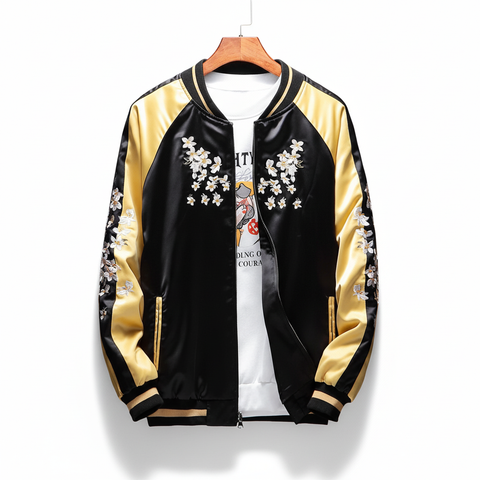 RAY'S Flowers and Crane Sukajan Souvenir Jacket ADULT SIZE