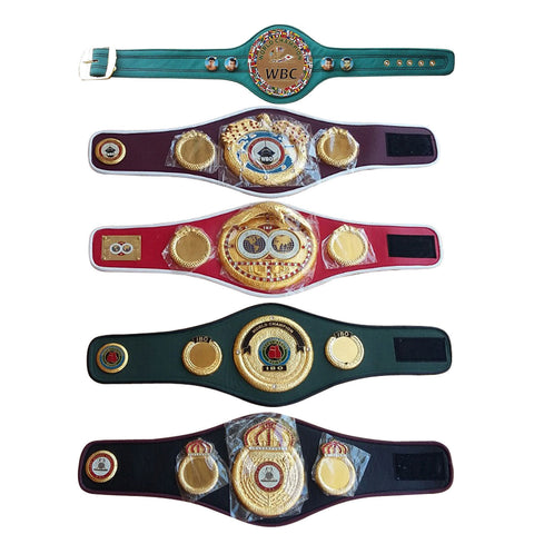 RAY'S MINI 5 PCS BOXING SET REPLICA BELT WBC, IBF, WBO, WBA, IBO