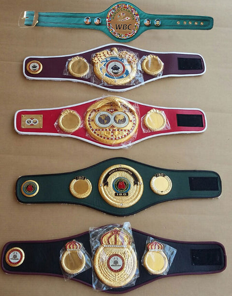 RAY'S MINI 5 PCS BOXING SET REPLICA BELT WBC, IBF, WBO, WBA, IBO