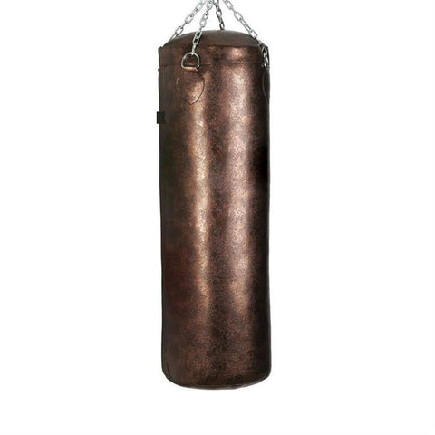 Artificial Leather Punching Bag, Gold, Heavy Bag with Hanging Chain for Boxing Training