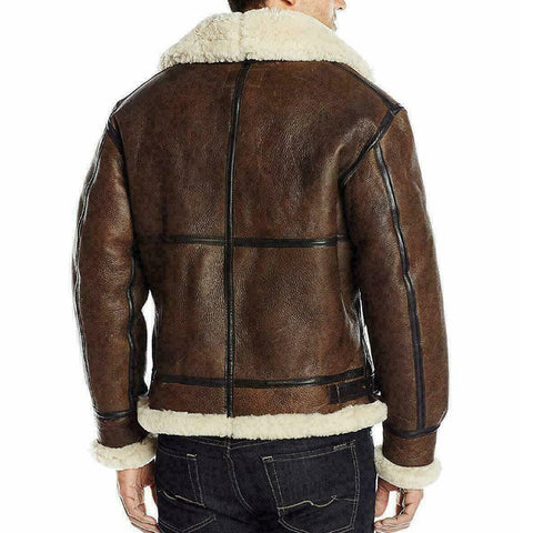 RAY'S WESTERN Leather Jacket Men Shearling Sheepskin