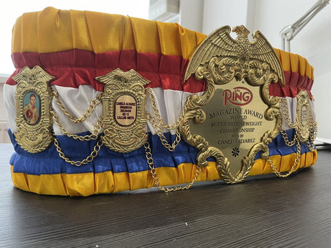 RAY'S RING MAGAZINE AWARD WORLD SUPER MIDDLEWEIGHT CHAMPIONSHIP BELT ADULT SIZE